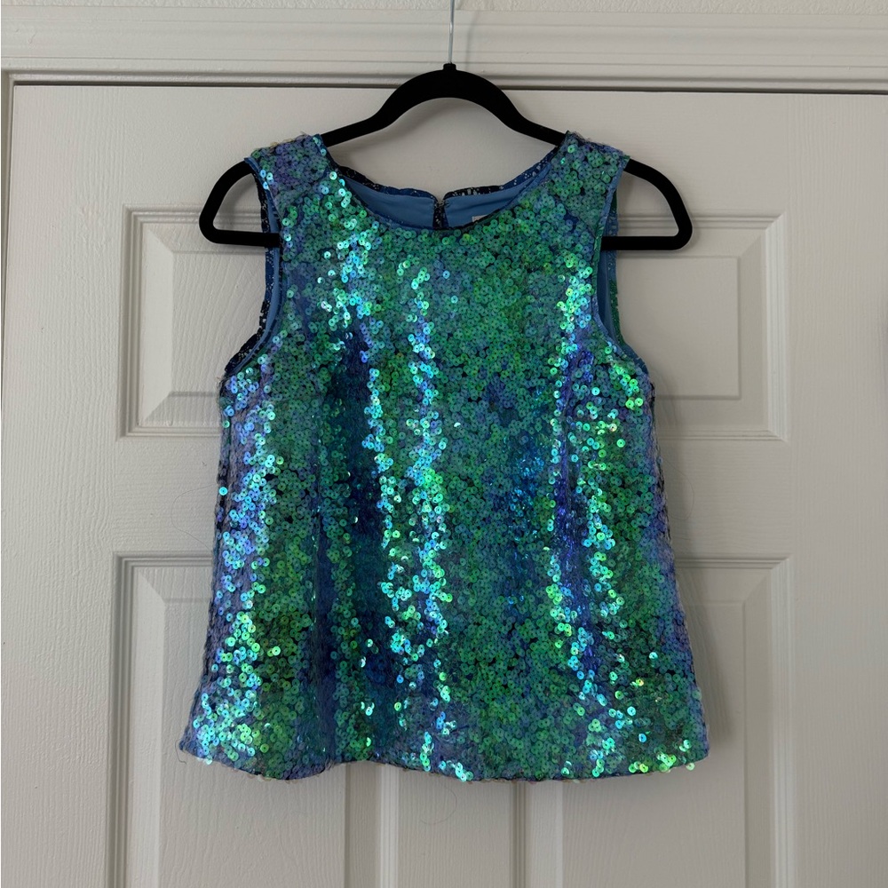 Anthropologie Maeve Sequin Top